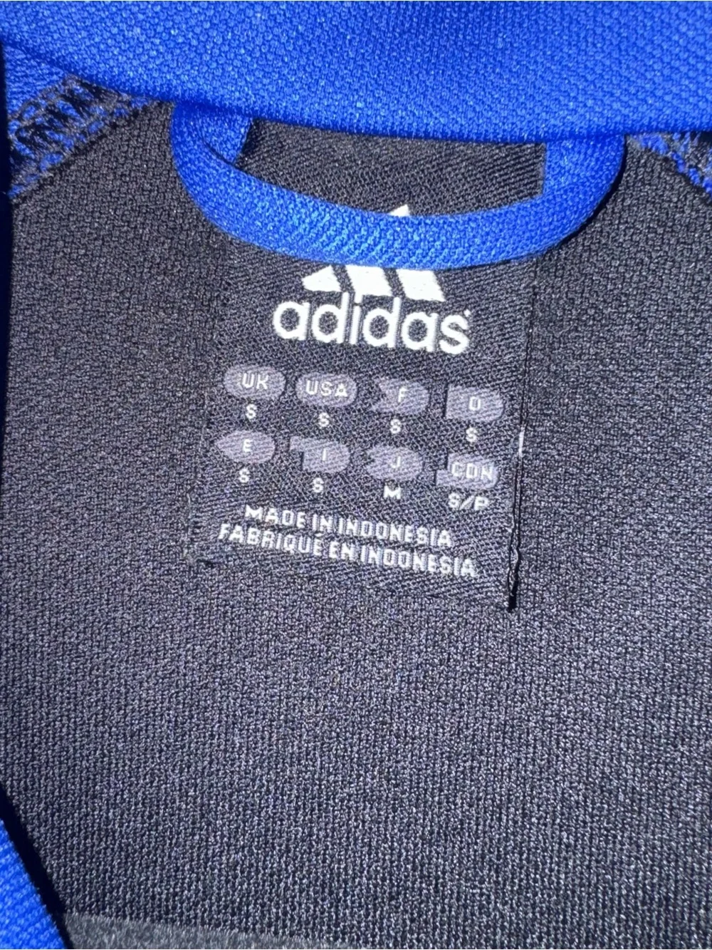 adidas Men’s Royal Blue and Black Performance Jacket with White Stripes